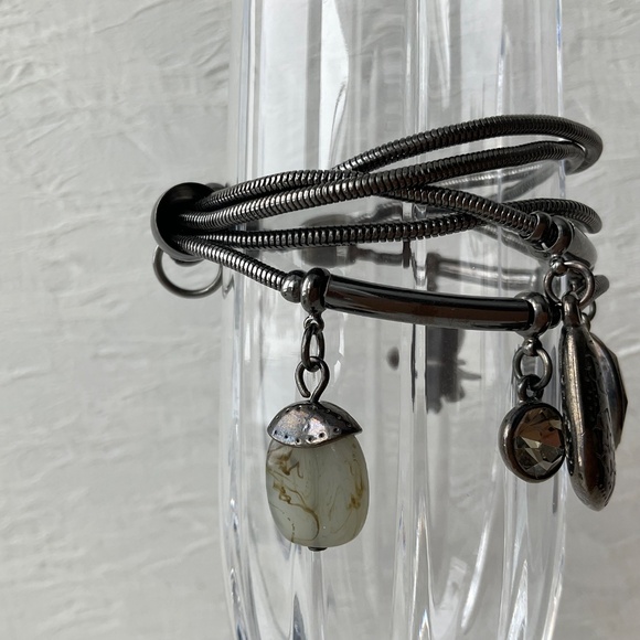 Multi Strand Charm Bracelet Featuring Elephant Charm - Picture 3 of 8